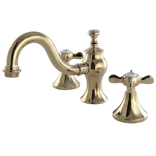 KC7162BEX 8" Widespread Bathroom Faucet, Polished Brass